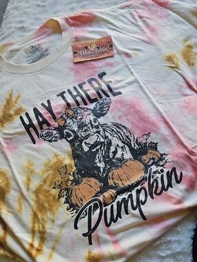 George White Tie-Dye "Hay There Pumpkin" Short Sleeve Tee